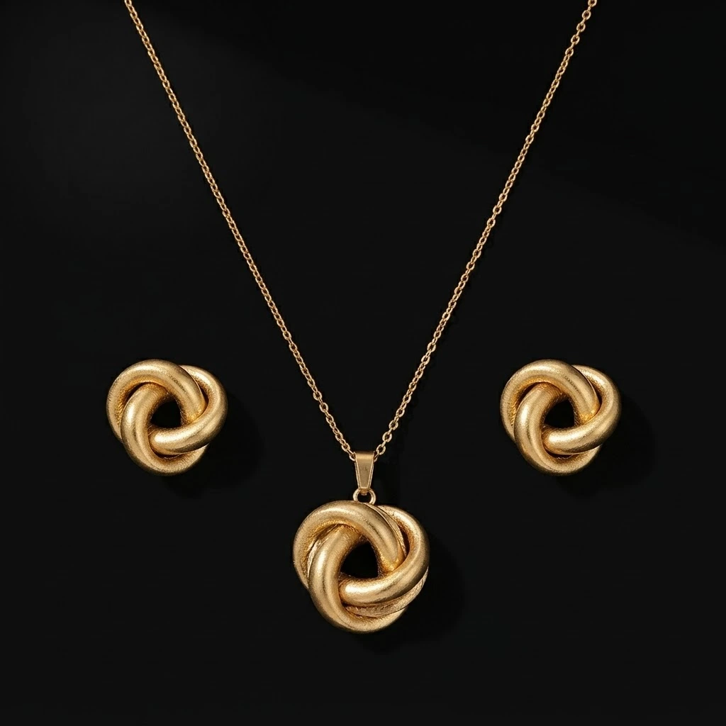 Vintage Baroque Earring & Necklace Set - Style 12