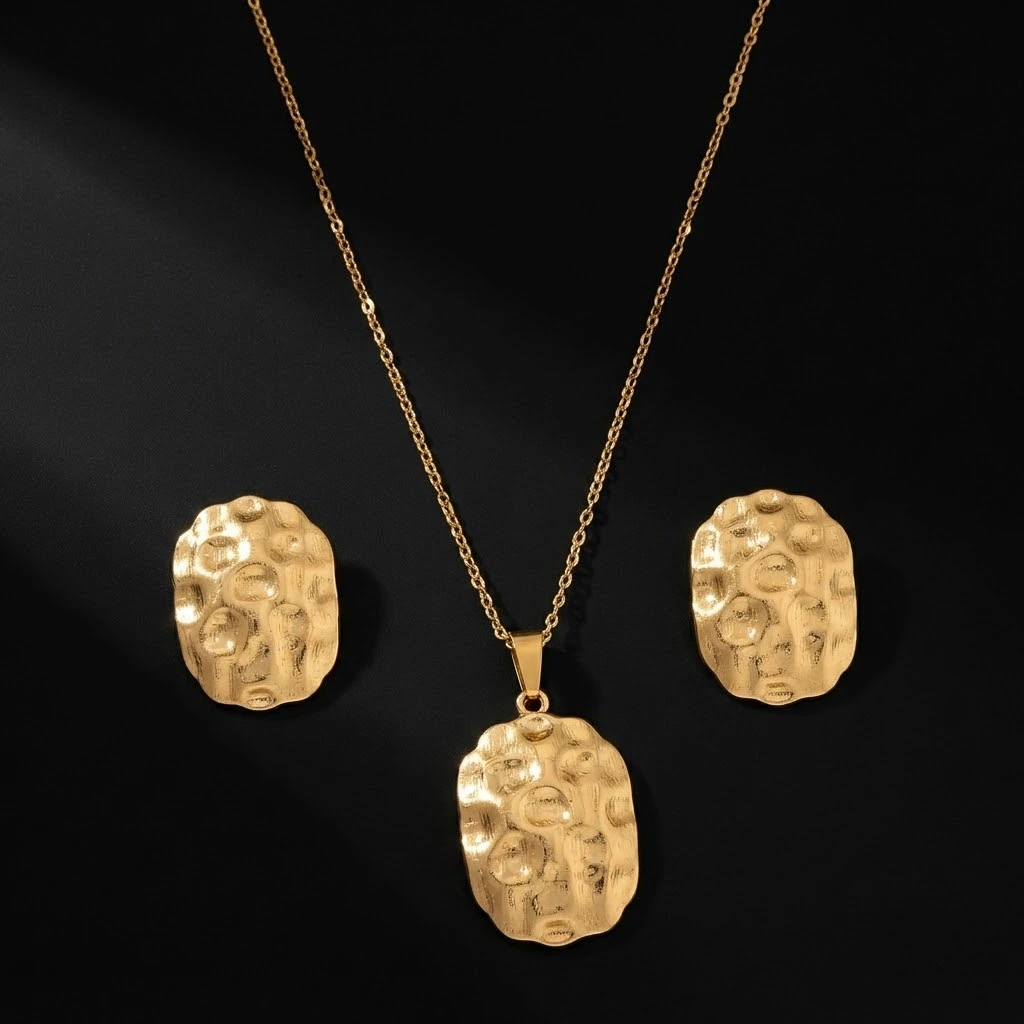 Vintage Baroque Earring & Necklace Set - Style 15