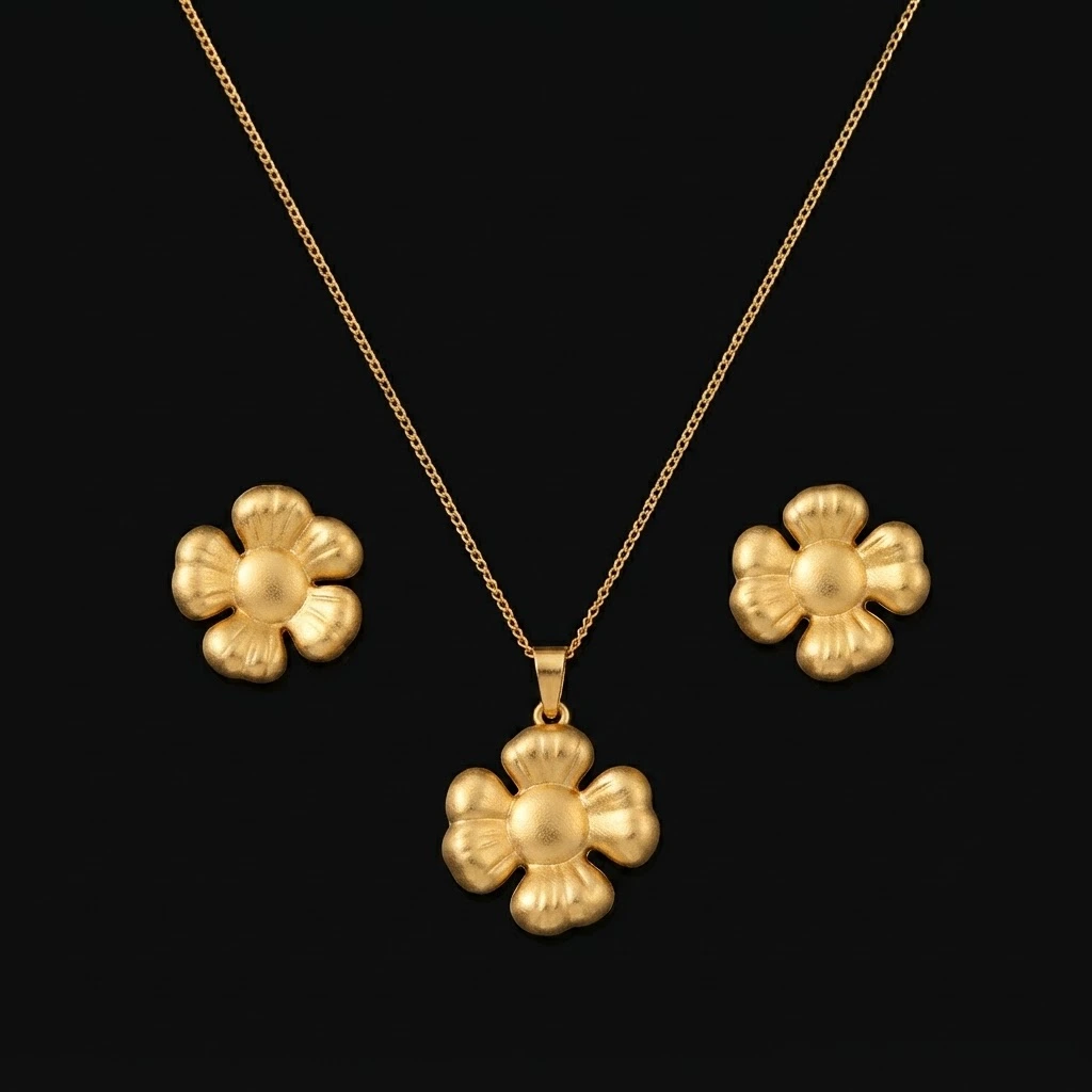 Vintage Baroque Earring & Necklace Set - Style 16