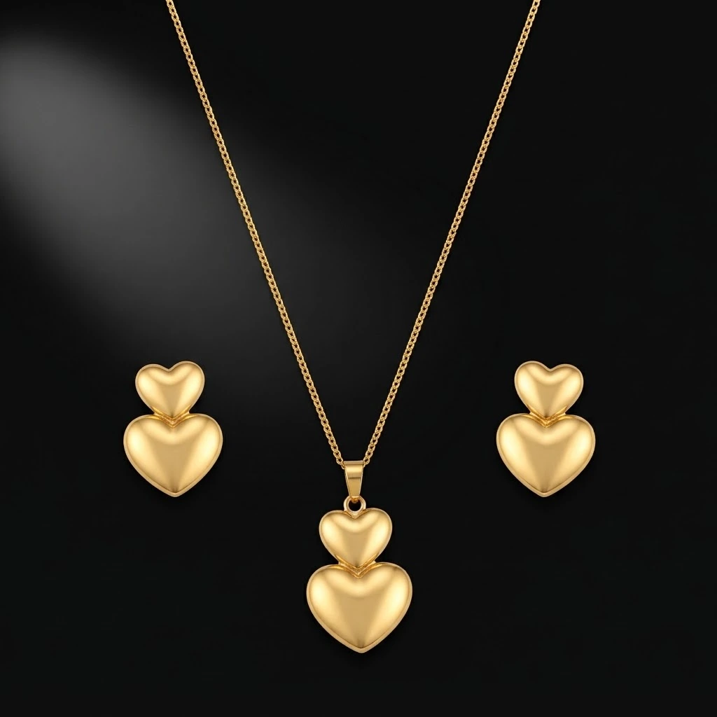Vintage Baroque Earring & Necklace Set - Style 2