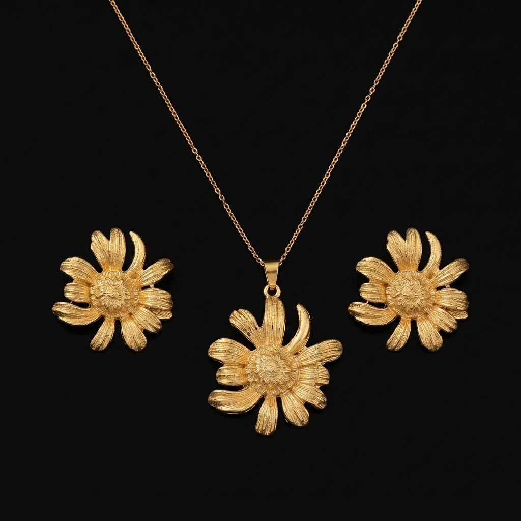 Vintage Baroque Earring & Necklace Set - Style 17